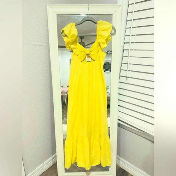 FARM Rio Yellow Ruffle Dress - Picture 3 of 5